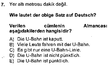 ALM302U Almanca 2 çıkmış sınav sorusu 3