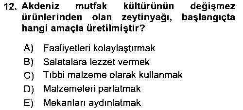 ASC102U AŞÇ102U Gastronomi Tarihi çıkmış sınav sorusu 3