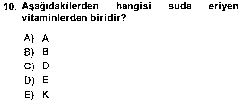 ASC104U AŞÇ104U Beslenmenin Temel İlkeleri çıkmış sınav sorusu 2
