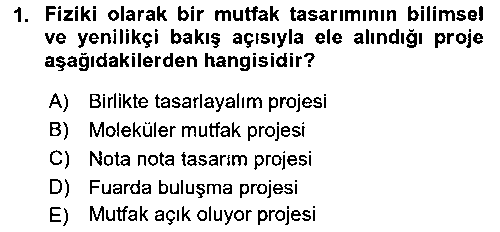ASC106U AŞÇ106U Gastronomi ve Sürdürülebilirlik çıkmış sınav sorusu 1