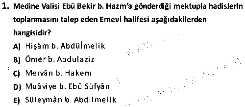 ISL2008 Hadis çıkmış sınav sorusu 1