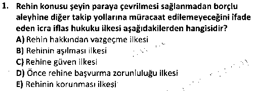ADL2006 İcra ve İflas Hukuku çıkmış sınav sorusu 1