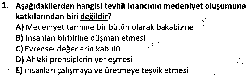 ISL1008 İslam Kurumları ve Medeniyeti çıkmış sınav sorusu 1