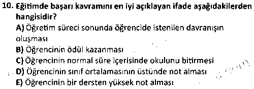 CGE1012 Kaynaştırma Eğitimi çıkmış sınav sorusu 2