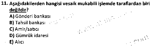 ADY1002 Lojistik Yönetimi çıkmış sınav sorusu 3