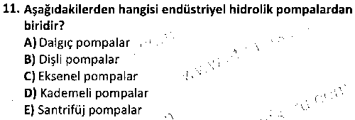 ISG1002 Makina ve Teçhizat çıkmış sınav sorusu 3