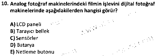 FOT1004 Reklam Fotoğrafçılığı çıkmış sınav sorusu 2