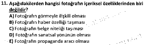 FOT1004 Reklam Fotoğrafçılığı çıkmış sınav sorusu 3