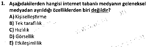 ETP1008 Reklam Kampanyaları ve Reklamcılık Uygulamaları çıkmış sınav sorusu 1