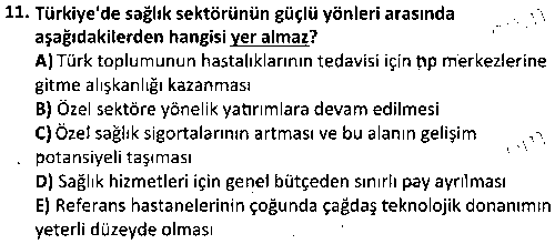 SKİB2006 Sağlık Ekonomisine Giriş çıkmış sınav sorusu 3