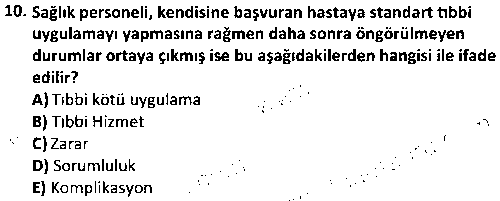 SKİB1006 Sağlık Hukuku çıkmış sınav sorusu 2