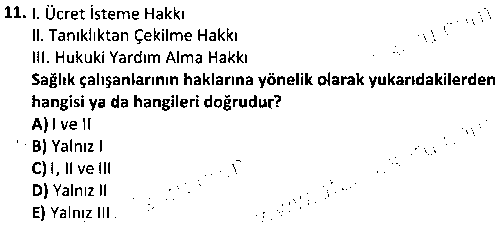 SKİB1006 Sağlık Hukuku çıkmış sınav sorusu 3