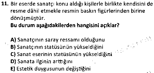FOT2004 Sanat Sosyolojisi çıkmış sınav sorusu 3