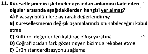 ISL3008 Stratejik Yönetim çıkmış sınav sorusu 3