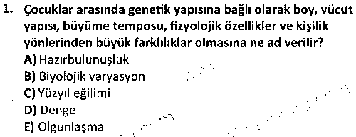 BIL1001 Temel Sağlık Bilgisi çıkmış sınav sorusu 1