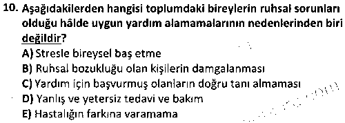 BIL1001 Temel Sağlık Bilgisi çıkmış sınav sorusu 2