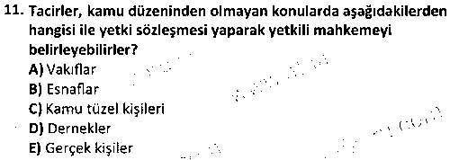 ADL2010 Ticaret Hukuku çıkmış sınav sorusu 3