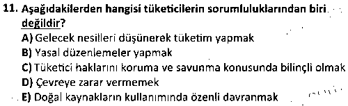 ETP1006 Tüketici Davranışları çıkmış sınav sorusu 3