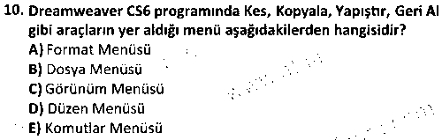BIL1004 Web Editörü çıkmış sınav sorusu 2