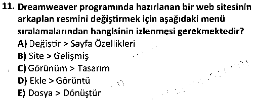 BIL1004 Web Editörü çıkmış sınav sorusu 3