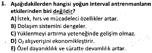 SPB1002 Genel Antrenman Bilgisi çıkmış sınav sorusu 1