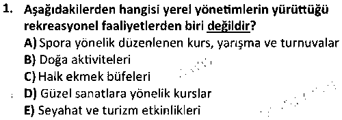 RKR2008 Kamu ve Yerel Yönetim Rekreasyonu çıkmış sınav sorusu 1