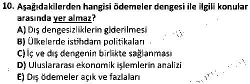 KAM4008 Türkiye Ekonomisi çıkmış sınav sorusu 2
