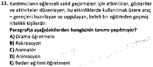 RKR3008 Drama ve Animasyon çıkmış sınav sorusu 3