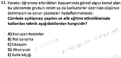 CGE1010 Aile Eğitimi çıkmış sınav sorusu 3
