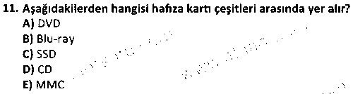BIL1006 Bilgisayar Donanımı çıkmış sınav sorusu 3