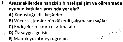 CGE1002 Çocuk ve Drama çıkmış sınav sorusu 1