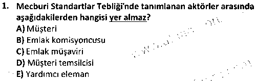 EY1002 Emlak Komisyonculuğu Teknikleri çıkmış sınav sorusu 1