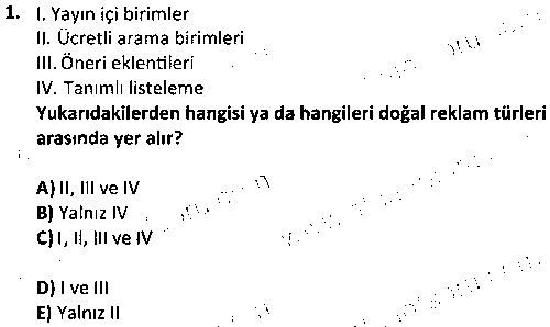 BIL2002 E-Ticaret çıkmış sınav sorusu 1