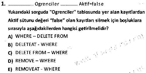 BIL2006 Görsel Programlama 2 çıkmış sınav sorusu 1