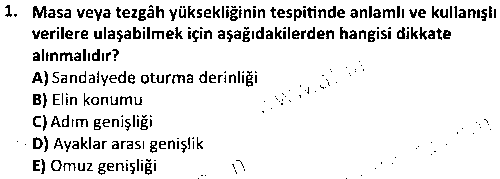 ISG2005 Ergonomi çıkmış sınav sorusu 1