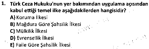 EY1003 Hukukun Temel Kavramları çıkmış sınav sorusu 1