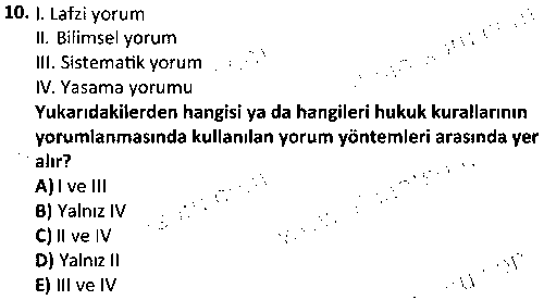 EY1003 Hukukun Temel Kavramları çıkmış sınav sorusu 2