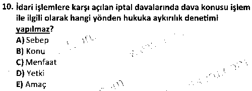 ADL2005 İdare Hukuku çıkmış sınav sorusu 2