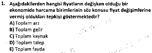 BS1005 İktisada Giriş çıkmış sınav sorusu 1