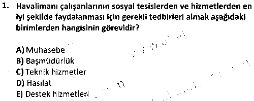 SHI1001 Sivil Havacılığa Giriş çıkmış sınav sorusu 1