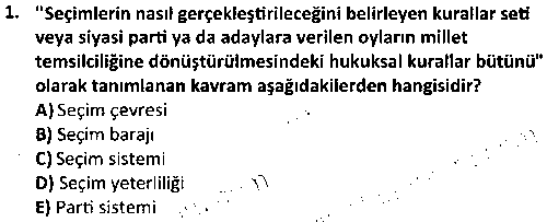 HIT1007 Siyaset Bilimi çıkmış sınav sorusu 1