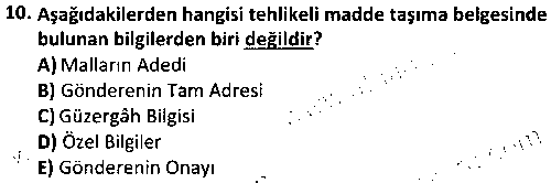 ISG2001 Taşımacılık Sistemleri çıkmış sınav sorusu 2