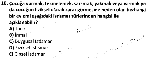 SPB4002 Sporda Çocuk Koruma çıkmış sınav sorusu 2