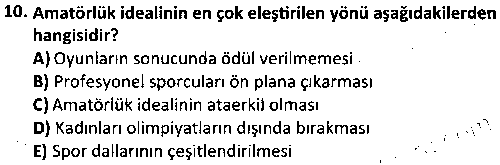 SPB4004 Olimpik Spor Branşları çıkmış sınav sorusu 2