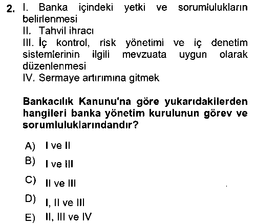 BSI208U Katılım, Kalkınma Ve Yatırım Bankacılığı çıkmış sınav sorusu 2