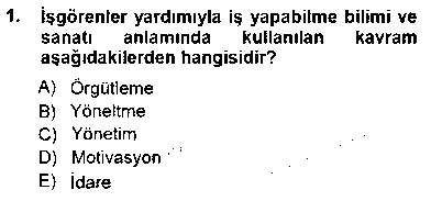 BYA101U Büro Yönetimi çıkmış sınav sorusu 1