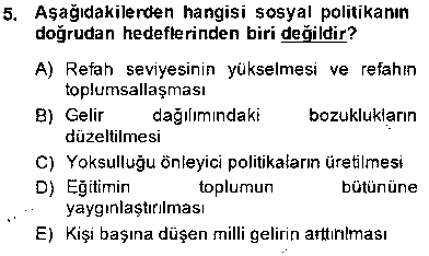 CEK201U CEK201U Sosyal Politika 1 çıkmış sınav sorusu 2