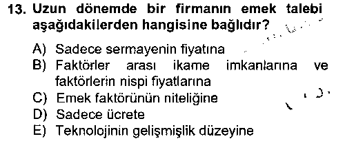 CEK308U CEK308U Çalışma Ekonomisi çıkmış sınav sorusu 3