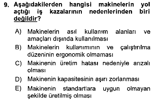 CEK403U CEK403U İş Sağlığı ve Güvenliği çıkmış sınav sorusu 3