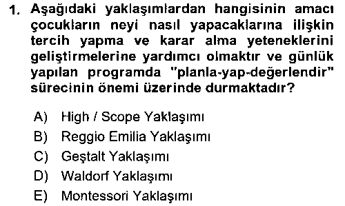 CGE212U Çocukta Sanat Eğitimi Ve Yaratıcılık çıkmış sınav sorusu 1